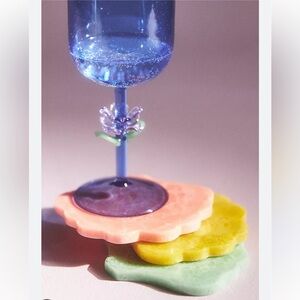 Anthropologie (Pernille Rosenkilde) set of 3 Coasters NWT pink